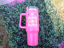 Load image into Gallery viewer, Positive Vibes Water Bottle (Pink)