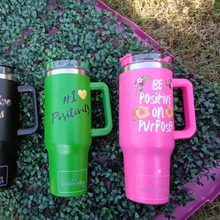 Load image into Gallery viewer, Positive Vibes Water Bottle (Pink)