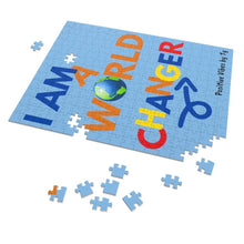 Load image into Gallery viewer, "I Am A World Changer" Puzzle (252 Piece) Blue