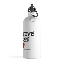 Load image into Gallery viewer, Positive Vibes Heart Stainless Steel Water Bottle (14 oz)