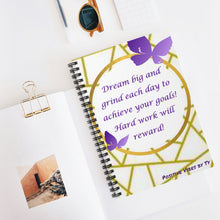Load image into Gallery viewer, Dream Big & Work Hard Spiral Notebook - Ruled Line