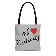 Load image into Gallery viewer, I Love Positivity Tote (Gray)