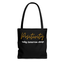 Load image into Gallery viewer, Positivity Tote Bag (Black)