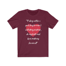 Load image into Gallery viewer, Graphic T-Shirt - Today, Good Day, Gold Heart (Unisex)