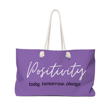Load image into Gallery viewer, Positivity Beach Tote (Purple)
