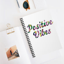 Load image into Gallery viewer, Positive Vibes Spiral Notebook - Ruled Line (White)