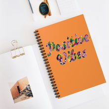 Load image into Gallery viewer, Positive Vibes Notebook - Ruled Line (Orange)