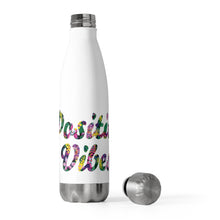 Load image into Gallery viewer, Positive Vibes Floral Water Bottle (20 oz)