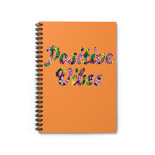 Load image into Gallery viewer, Positive Vibes Notebook - Ruled Line (Orange)