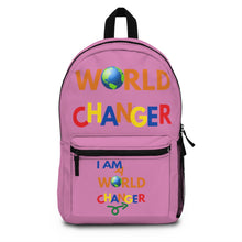 Load image into Gallery viewer, "I Am A World Changer" Backpack (Pink)