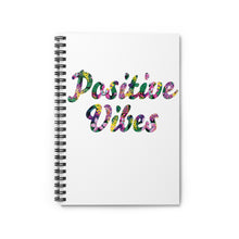 Load image into Gallery viewer, Positive Vibes Spiral Notebook - Ruled Line (White)
