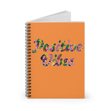 Load image into Gallery viewer, Positive Vibes Notebook - Ruled Line (Orange)