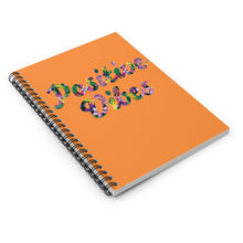 Load image into Gallery viewer, Positive Vibes Notebook - Ruled Line (Orange)
