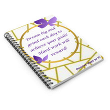 Load image into Gallery viewer, Dream Big & Work Hard Spiral Notebook - Ruled Line