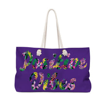 Load image into Gallery viewer, Positive Vibes Weekend Tote Bag (Purple)