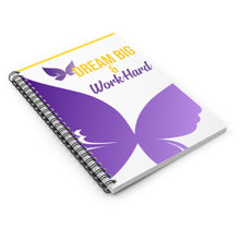 Load image into Gallery viewer, Dream Big & Work Hard Spiral Notebook - Ruled Line