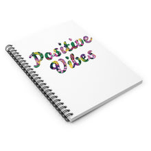 Load image into Gallery viewer, Positive Vibes Spiral Notebook - Ruled Line (White)