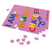 Load image into Gallery viewer, "I Am A World Changer" Puzzle (252 Piece) Pink
