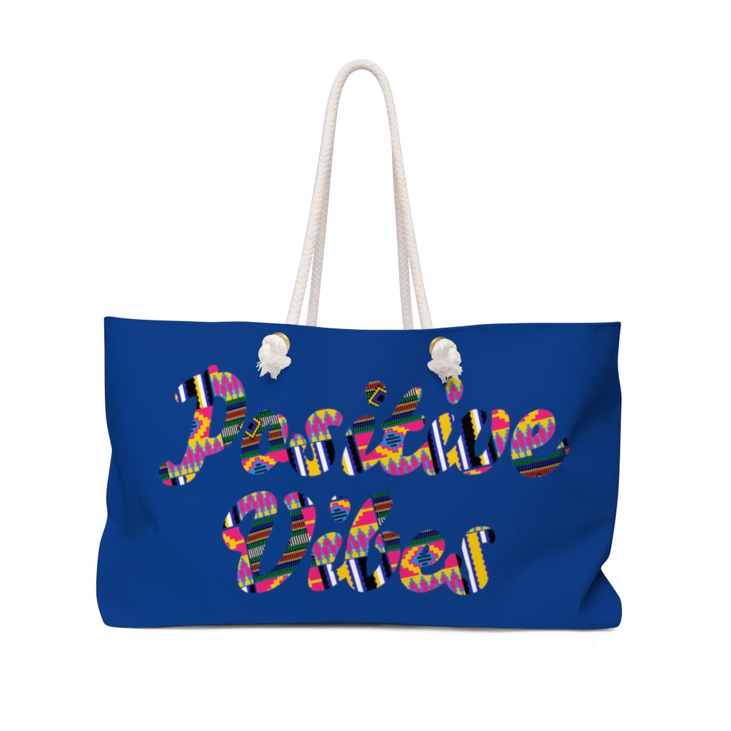 Positive Vibes Beach Tote (Rolyal Blue)