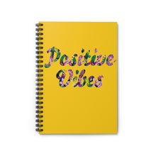 Load image into Gallery viewer, Positive Vibes Spiral Notebook - Ruled Line (Yellow)