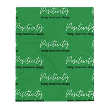 Load image into Gallery viewer, Positivity Throw Blanket (Green)