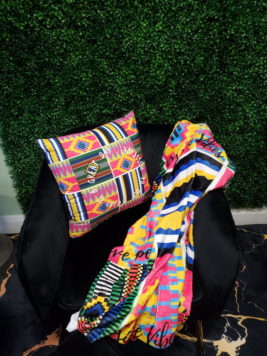 Pillow & Blanket Bundle (Multi Color Pillow)