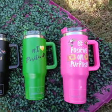 Load image into Gallery viewer, Positive Vibes Water Bottle (Pink)
