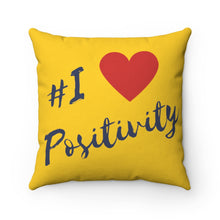 Load image into Gallery viewer, I Love Positivity Pillow (Yellow)
