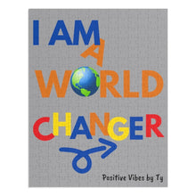 Load image into Gallery viewer, &quot;I Am A World Changer&quot; Puzzle (252 Piece) Gray
