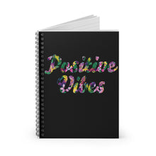 Load image into Gallery viewer, Positive Vibes Spiral Notebook - Ruled Line (Black)
