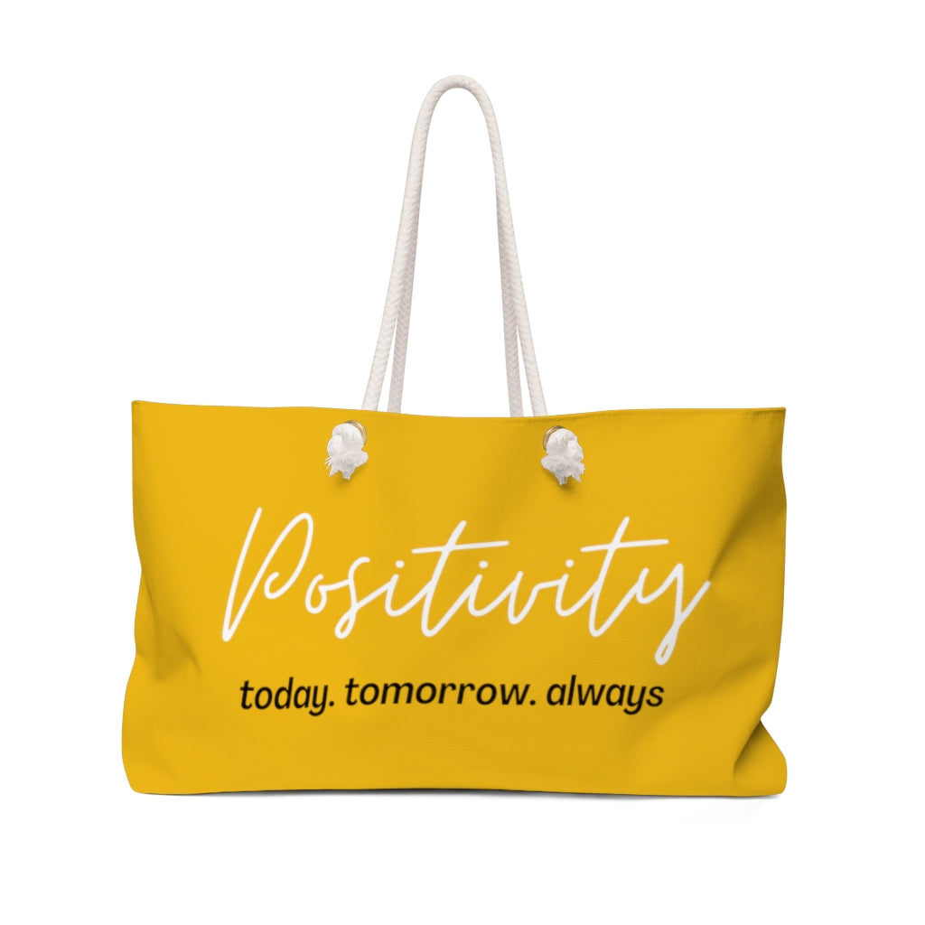 Positivity Beach Tote (Yellow)