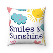 Load image into Gallery viewer, Hello Sunshine Square Pillow (White)

