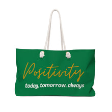 Load image into Gallery viewer, Positivity Beach Tote (Green)
