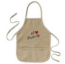 Load image into Gallery viewer, Positive Vibes Kids Craft Apron - Multiple Styles (Tan)
