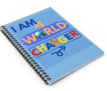 Load image into Gallery viewer, I Am A World Changer Notebook (Blue)
