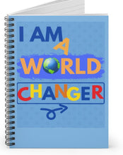 Load image into Gallery viewer, I Am A World Changer Notebook (Blue)
