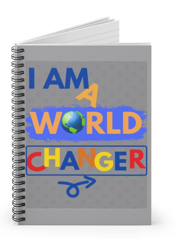 I Am A World Changer Notebook (Gray)