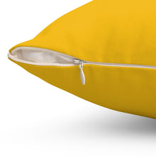 Load image into Gallery viewer, Positive Vibes Square Pillow (Floral Yellow)
