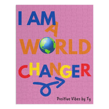 Load image into Gallery viewer, &quot;I Am A World Changer&quot; Puzzle (252 Piece) Pink
