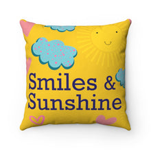 Load image into Gallery viewer, Hello Sunshine Square Pillow (Yellow)
