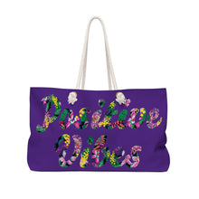 Load image into Gallery viewer, Positive Vibes Weekend Tote Bag (Purple)
