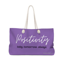 Load image into Gallery viewer, Positivity Beach Tote (Purple)
