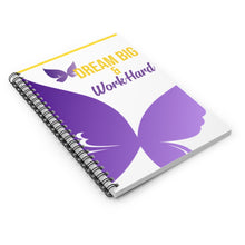Load image into Gallery viewer, Dream Big &amp; Work Hard Spiral Notebook - Ruled Line
