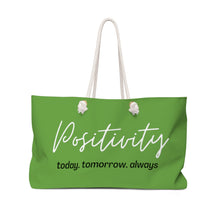 Load image into Gallery viewer, Positivity Beach Tote (Light Green)
