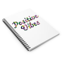 Load image into Gallery viewer, Positive Vibes Spiral Notebook - Ruled Line (White)
