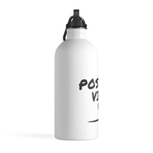 Load image into Gallery viewer, Positive Vibes Heart Stainless Steel Water Bottle (14 oz)
