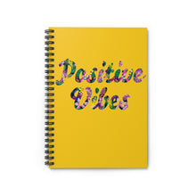 Load image into Gallery viewer, Positive Vibes Spiral Notebook - Ruled Line (Yellow)
