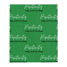 Load image into Gallery viewer, Positivity Throw Blanket (Green)
