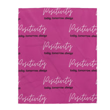 Load image into Gallery viewer, Positivity Throw Blanket (Pink)
